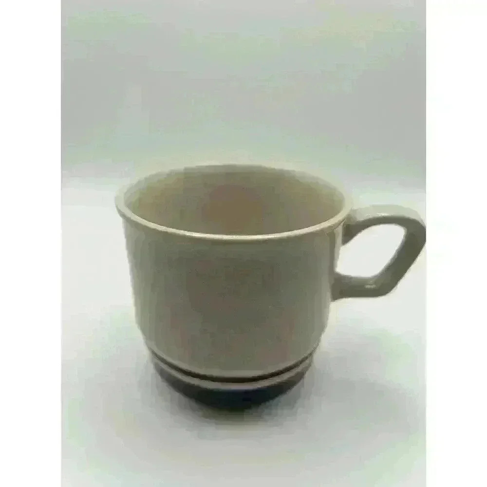 Chateau Stoneware Contemporary Coffee Cup Hand Painted Japan and Salt shaker